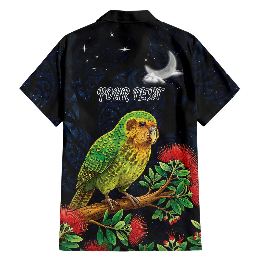 New Zealand Kakapo Matariki Personalised Family Matching Off Shoulder Maxi Dress and Hawaiian Shirt Pohutukawa Flower Galaxy Maori Pattern LT22 - Polynesian Pride