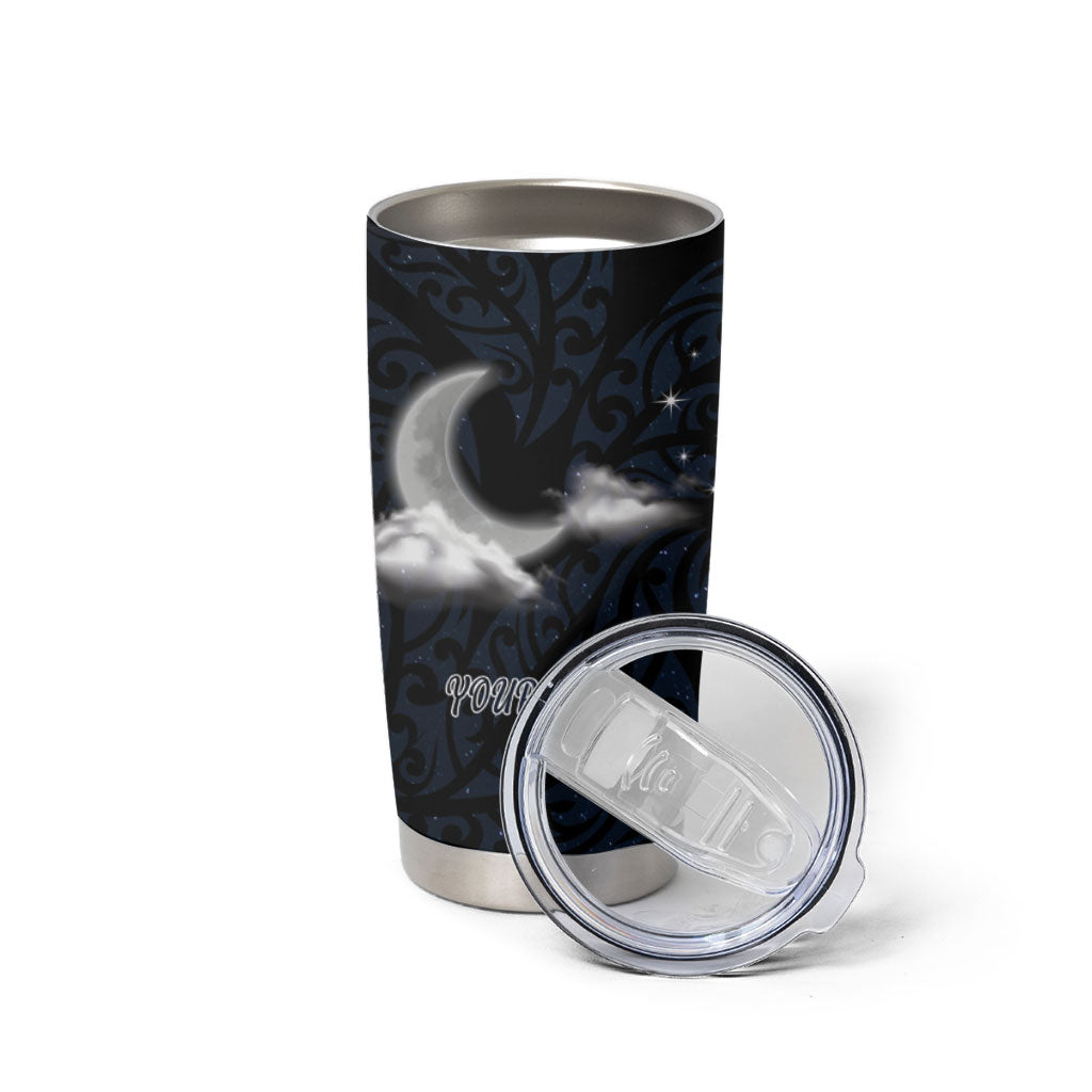 New Zealand Kakapo Matariki Personalised Tumbler Cup Pohutukawa Flower Galaxy Maori Pattern