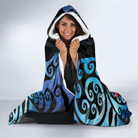Tui Bird Kakabeak New Zealand Hooded Blanket Clianthus Galaxy Maori Koru Pattern LT22 - Polynesian Pride