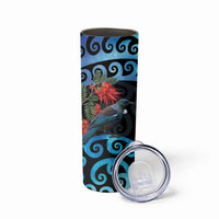 Tui Bird Kakabeak New Zealand Skinny Tumbler Clianthus Galaxy Maori Koru Pattern LT22 - Polynesian Pride