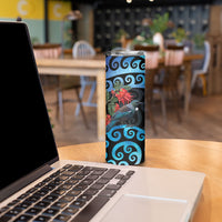 Tui Bird Kakabeak New Zealand Skinny Tumbler Clianthus Galaxy Maori Koru Pattern LT22 - Polynesian Pride