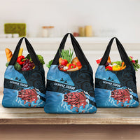 Snapper Fishing New Zealand Grocery Bag Tamure Fish Hook Maori Pattern