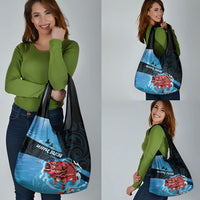 Snapper Fishing New Zealand Grocery Bag Tamure Fish Hook Maori Pattern