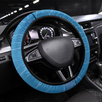 Snapper Fishing New Zealand Steering Wheel Cover Tamure Fish Hook Maori Pattern LT22 Universal Fit Blue - Polynesian Pride