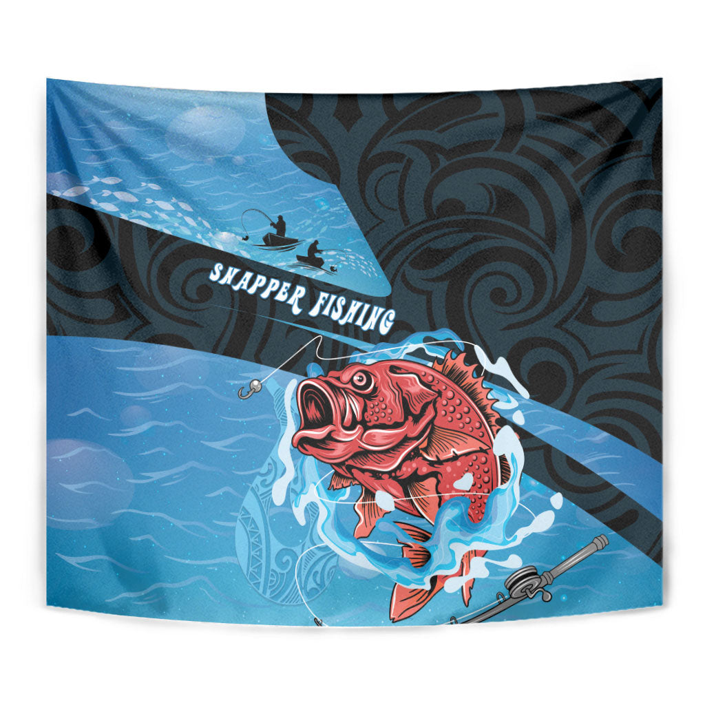 Snapper Fishing New Zealand Tapestry Tamure Fish Hook Maori Pattern LT22 - Polynesian Pride