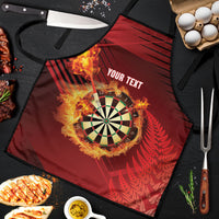 Personalised Darts New Zealand Apron Silver Fern Red Color