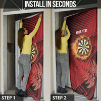 Personalised Darts New Zealand Door Cover Silver Fern Red Color