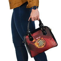 Personalised Darts New Zealand Shoulder Handbag Silver Fern Red Color