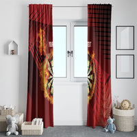 Personalised Darts New Zealand Window Curtain Silver Fern Red Color LT22 - Polynesian Pride