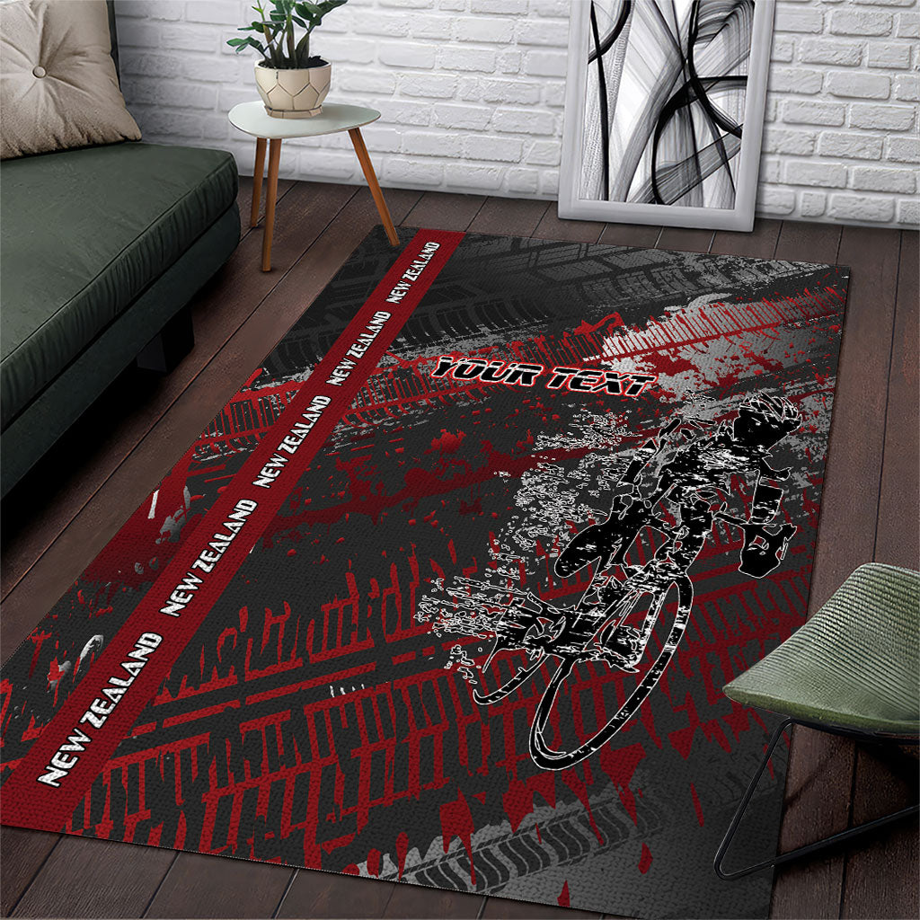 Personalised Cycling New Zealand Area Rug Aotearoa Pride Sportswear