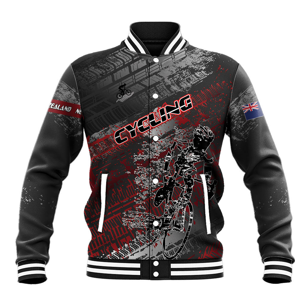 Personalised Cycling New Zealand Baseball Jacket Aotearoa Pride Sportswear LT22 Unisex Red - Polynesian Pride