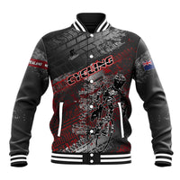 Personalised Cycling New Zealand Baseball Jacket Aotearoa Pride Sportswear LT22 Unisex Red - Polynesian Pride