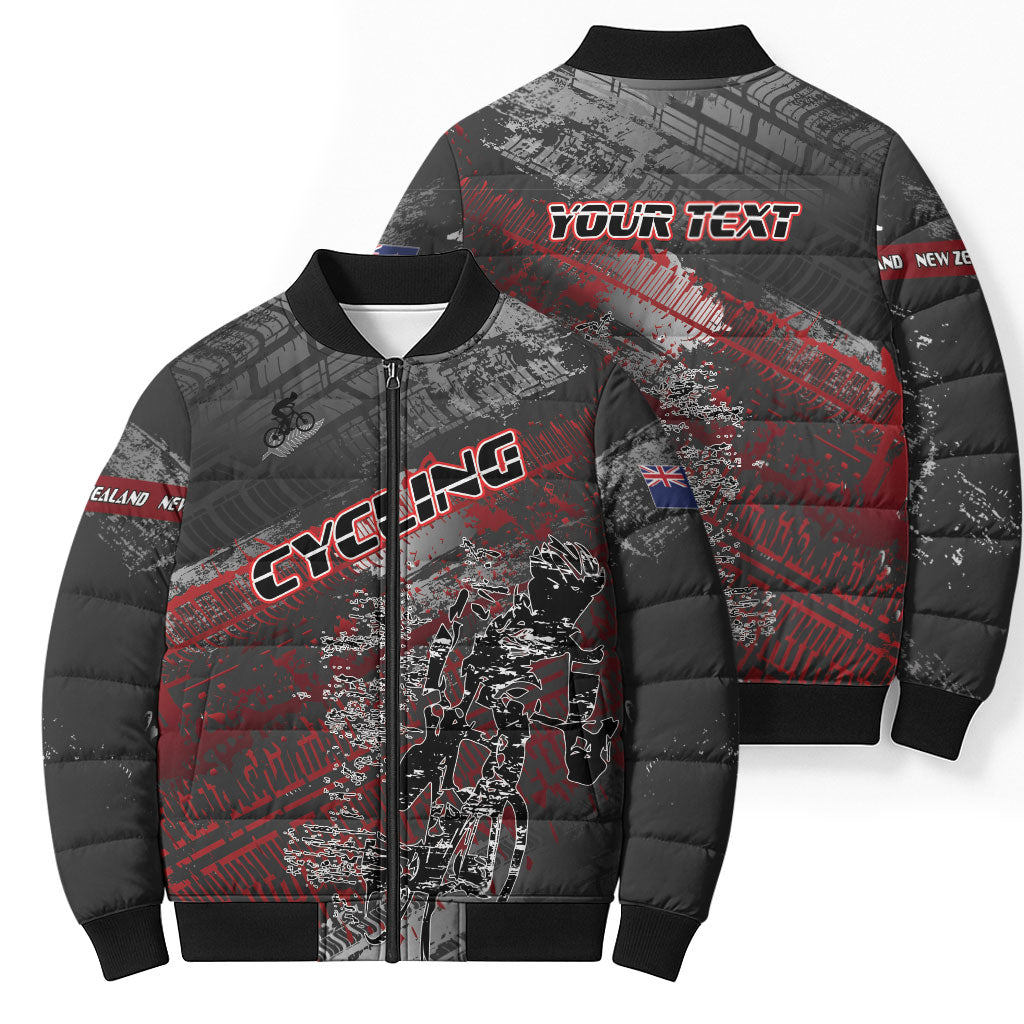 Personalised Cycling New Zealand Bomber Puffer Jacket Aotearoa Pride Sportswear