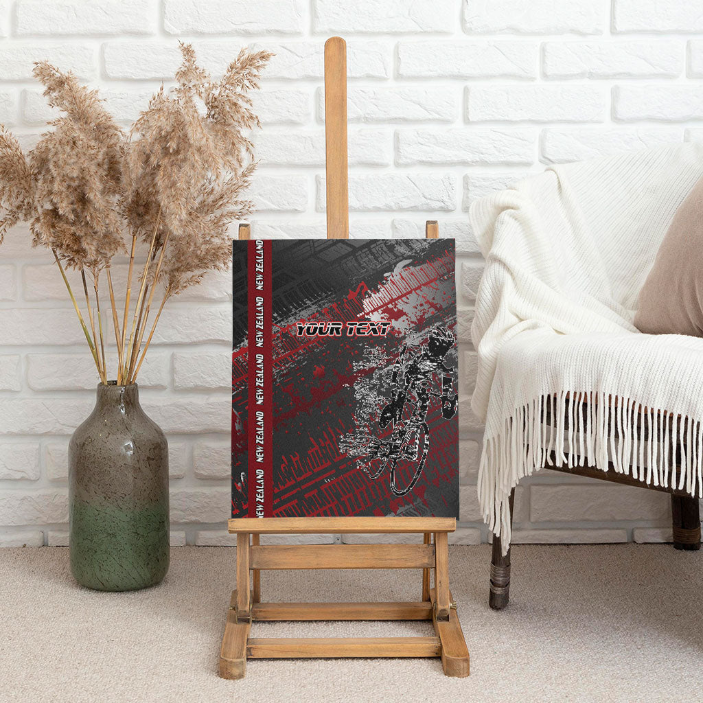 Personalised Cycling New Zealand Canvas Wall Art Aotearoa Pride Sportswear
