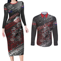 Personalised Cycling New Zealand Couples Matching Long Sleeve Bodycon Dress and Long Sleeve Button Shirt Aotearoa Pride Sportswear