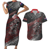 Personalised Cycling New Zealand Couples Matching Short Sleeve Bodycon Dress and Hawaiian Shirt Aotearoa Pride Sportswear