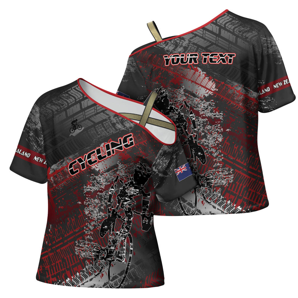 Personalised Cycling New Zealand Cross Shoulder Shirt Aotearoa Pride Sportswear LT22 - Polynesian Pride