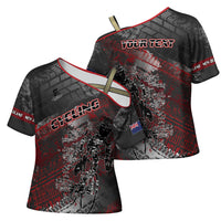 Personalised Cycling New Zealand Cross Shoulder Shirt Aotearoa Pride Sportswear LT22 - Polynesian Pride