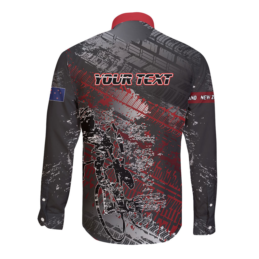 Personalised Cycling New Zealand Long Sleeve Button Shirt Aotearoa Pride Sportswear LT22 - Polynesian Pride