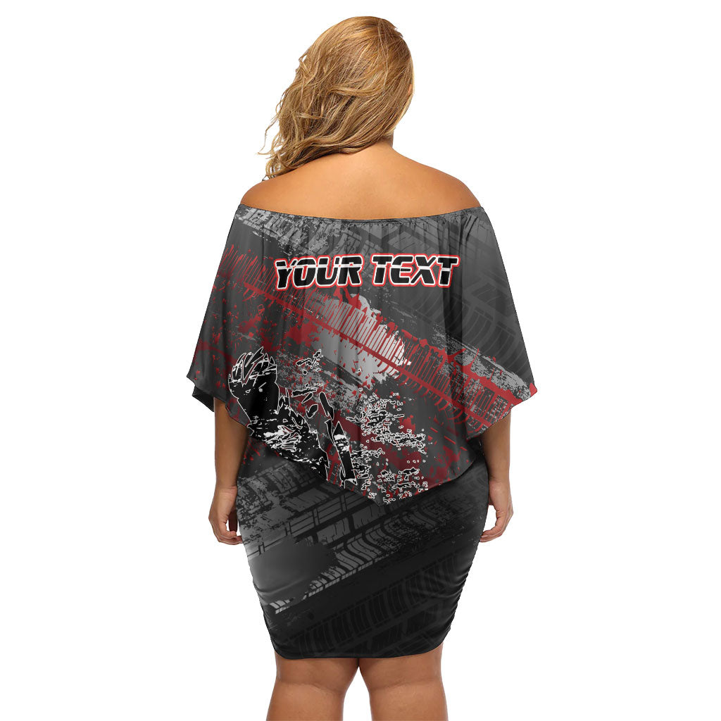 Personalised Cycling New Zealand Off Shoulder Short Dress Aotearoa Pride Sportswear