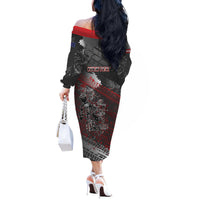 Personalised Cycling New Zealand Off The Shoulder Long Sleeve Dress Aotearoa Pride Sportswear