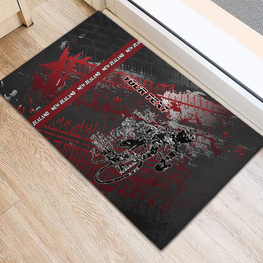 Personalised Cycling New Zealand Rubber Doormat Aotearoa Pride Sportswear