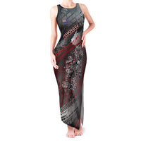 Personalised Cycling New Zealand Tank Maxi Dress Aotearoa Pride Sportswear LT22 Women Red - Polynesian Pride