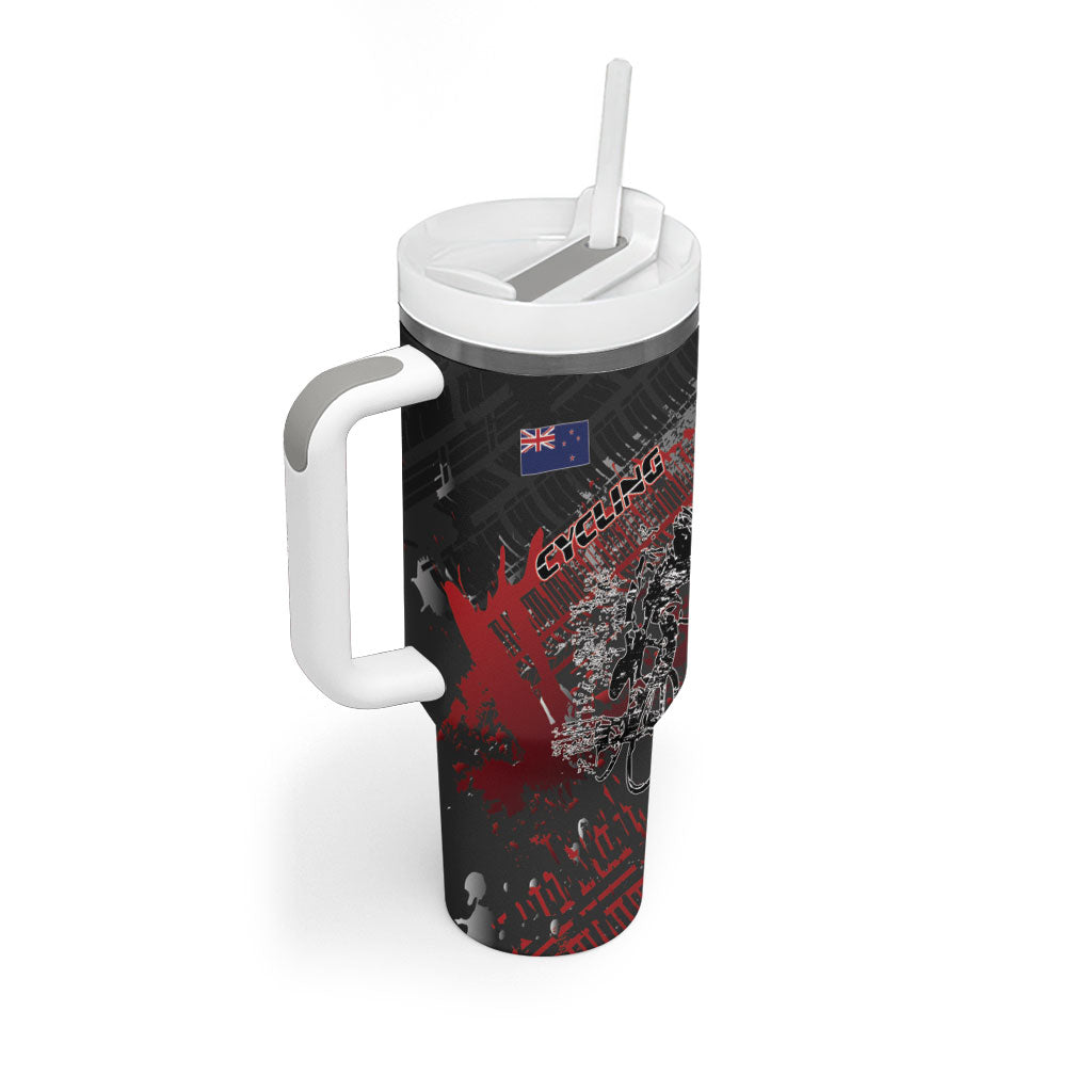 Personalised Cycling New Zealand Tumbler With Handle Aotearoa Pride Sportswear LT22 - Polynesian Pride