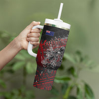 Personalised Cycling New Zealand Tumbler With Handle Aotearoa Pride Sportswear LT22 - Polynesian Pride