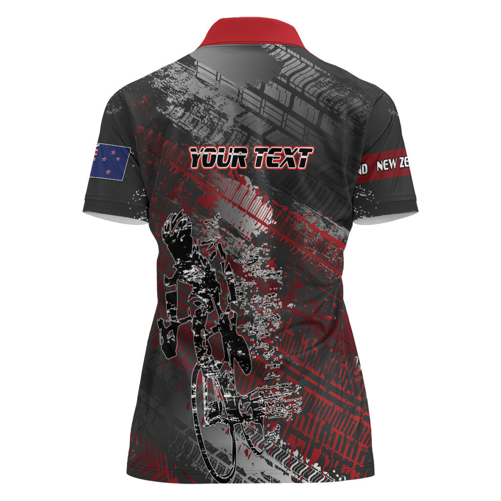 Personalised Cycling New Zealand Women Polo Shirt Aotearoa Pride Sportswear
