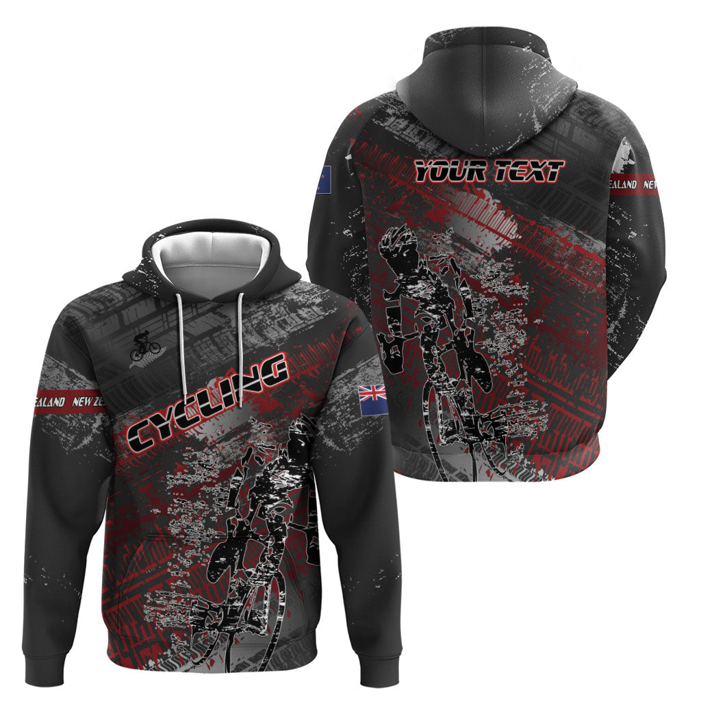 Personalised Cycling New Zealand Zip Hoodie Aotearoa Pride Sportswear