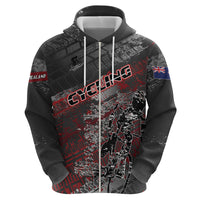 Personalised Cycling New Zealand Zip Hoodie Aotearoa Pride Sportswear