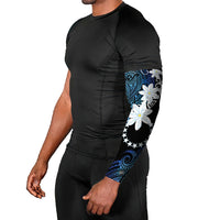 Cook Islands Maori Language Week Arm Sleeves Tiare Maori Kuki Airani Blue Pattern