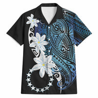 Cook Islands Maori Language Week Hawaiian Shirt Tiare Maori Kuki Airani Blue Pattern