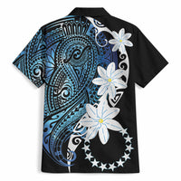 Cook Islands Maori Language Week Hawaiian Shirt Tiare Maori Kuki Airani Blue Pattern