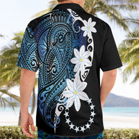 Cook Islands Maori Language Week Hawaiian Shirt Tiare Maori Kuki Airani Blue Pattern