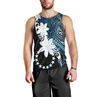 Cook Islands Maori Language Week Men Tank Top Tiare Maori Kuki Airani Blue Pattern