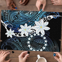 Cook Islands Maori Language Week Puzzle Tiare Maori Kuki Airani Blue Pattern