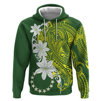 Cook Islands Maori Language Week Hoodie Tiare Maori Kuki Airani Green Pattern