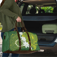 Cook Islands Maori Language Week Travel Bag Tiare Maori Kuki Airani Green Pattern
