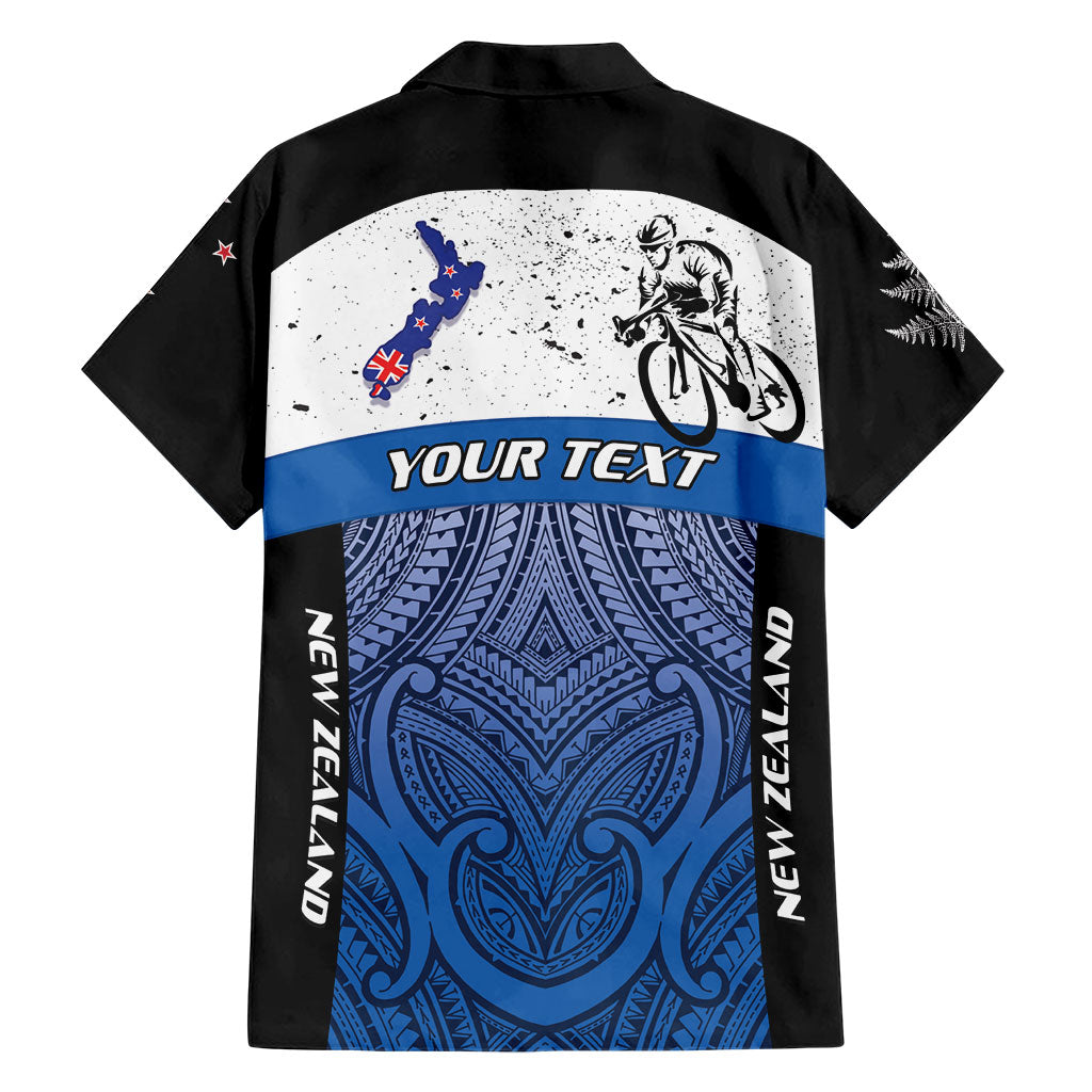 Personalised Cycling New Zealand Family Matching Mermaid Dress and Hawaiian Shirt Aotearoa Map Fern Maori Pattern LT22 - Polynesian Pride