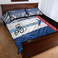 Personalised Cycling New Zealand Quilt Bed Set Aotearoa Map Fern Maori Pattern LT22 - Polynesian Pride