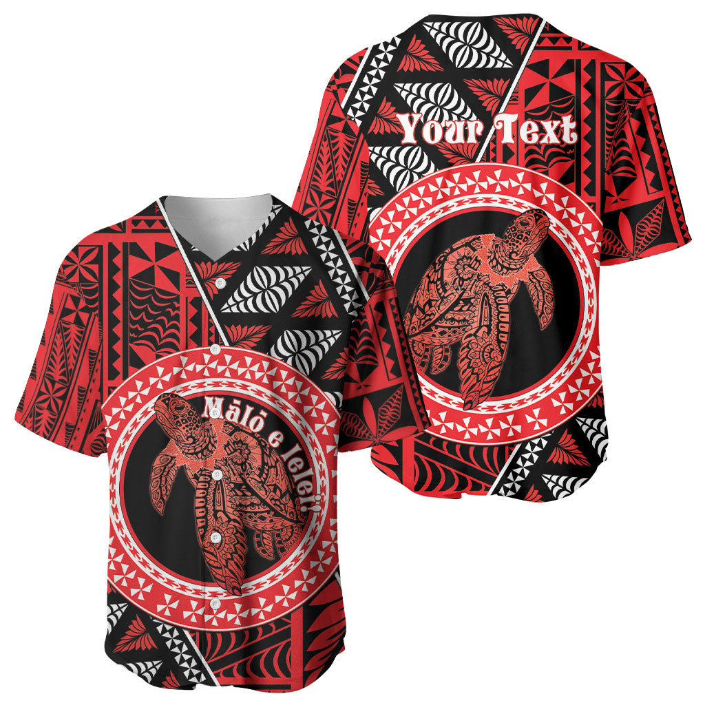 Personalised Tonga Language Week Baseball Jersey Heilala Turtle Malo E Lelei