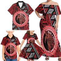 Personalised Tonga Language Week Family Matching Off Shoulder Maxi Dress and Hawaiian Shirt Heilala Turtle Malo E Lelei LT22 - Polynesian Pride