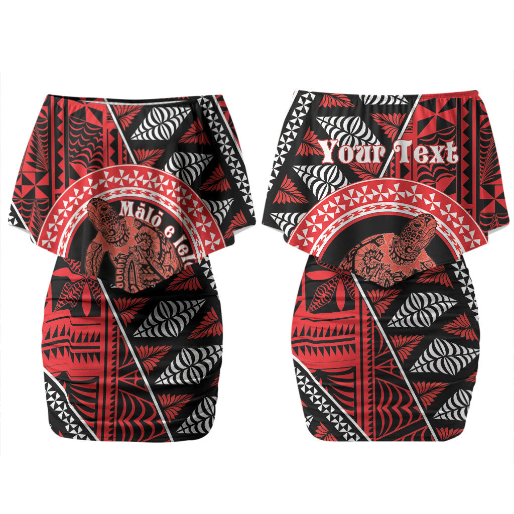Personalised Tonga Language Week Family Matching Off Shoulder Short Dress and Hawaiian Shirt Heilala Turtle Malo E Lelei