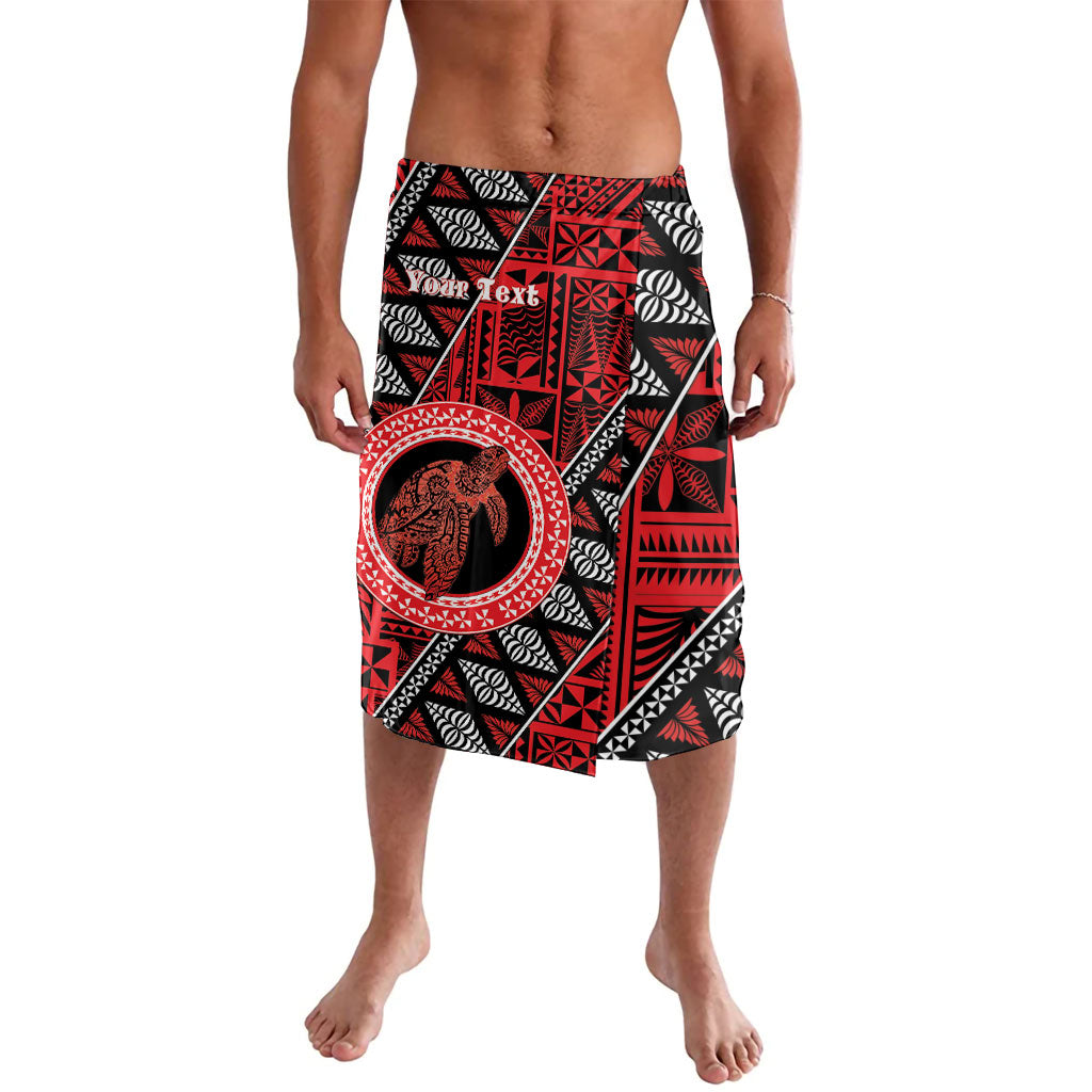 Personalised Tonga Language Week Lavalava Heilala Turtle Malo E Lelei LT22 Red - Polynesian Pride