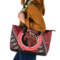 Tonga Language Week Leather Tote Bag Heilala Turtle Malo E Lelei