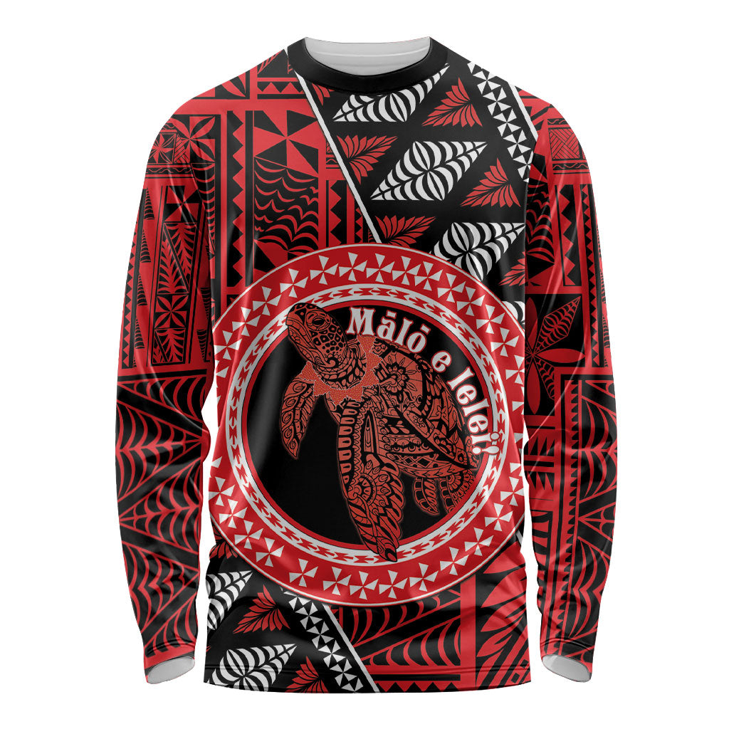 Personalised Tonga Language Week Long Sleeve Shirt Heilala Turtle Malo E Lelei