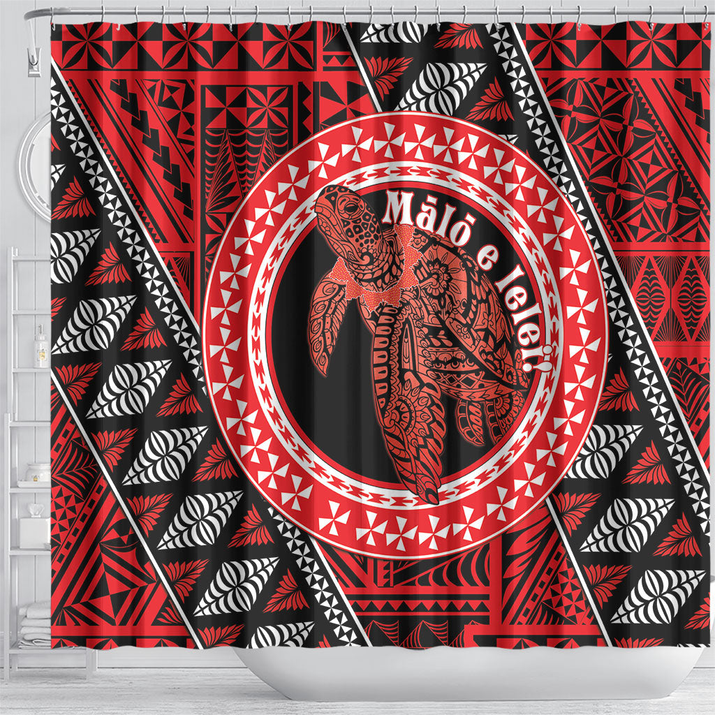 Tonga Language Week Shower Curtain Heilala Turtle Malo E Lelei