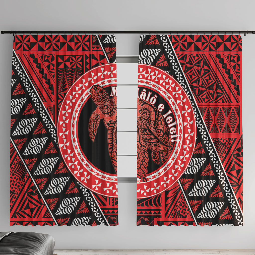 Tonga Language Week Window Curtain Heilala Turtle Malo E Lelei